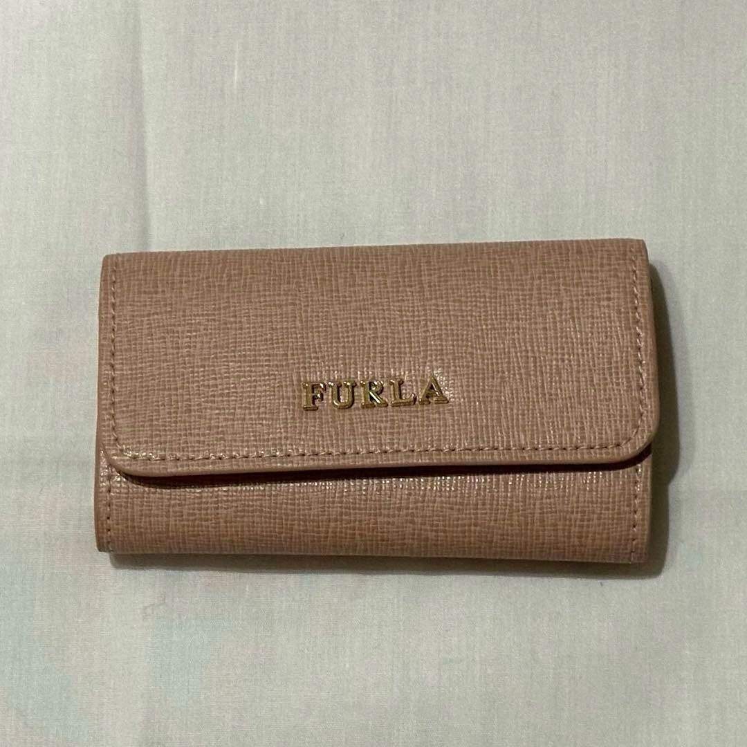 FURLA キーケース　ピンクベージュ