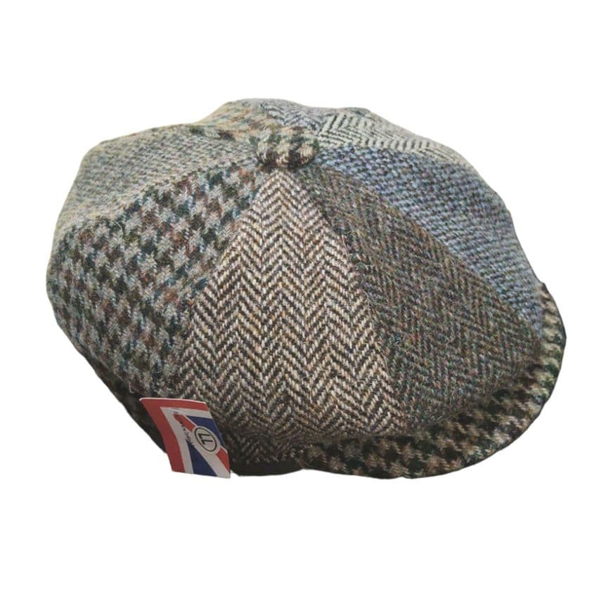 新品 GLENAPPIN ハリスツイードパッチワーク ベイカーボーイキャスケット