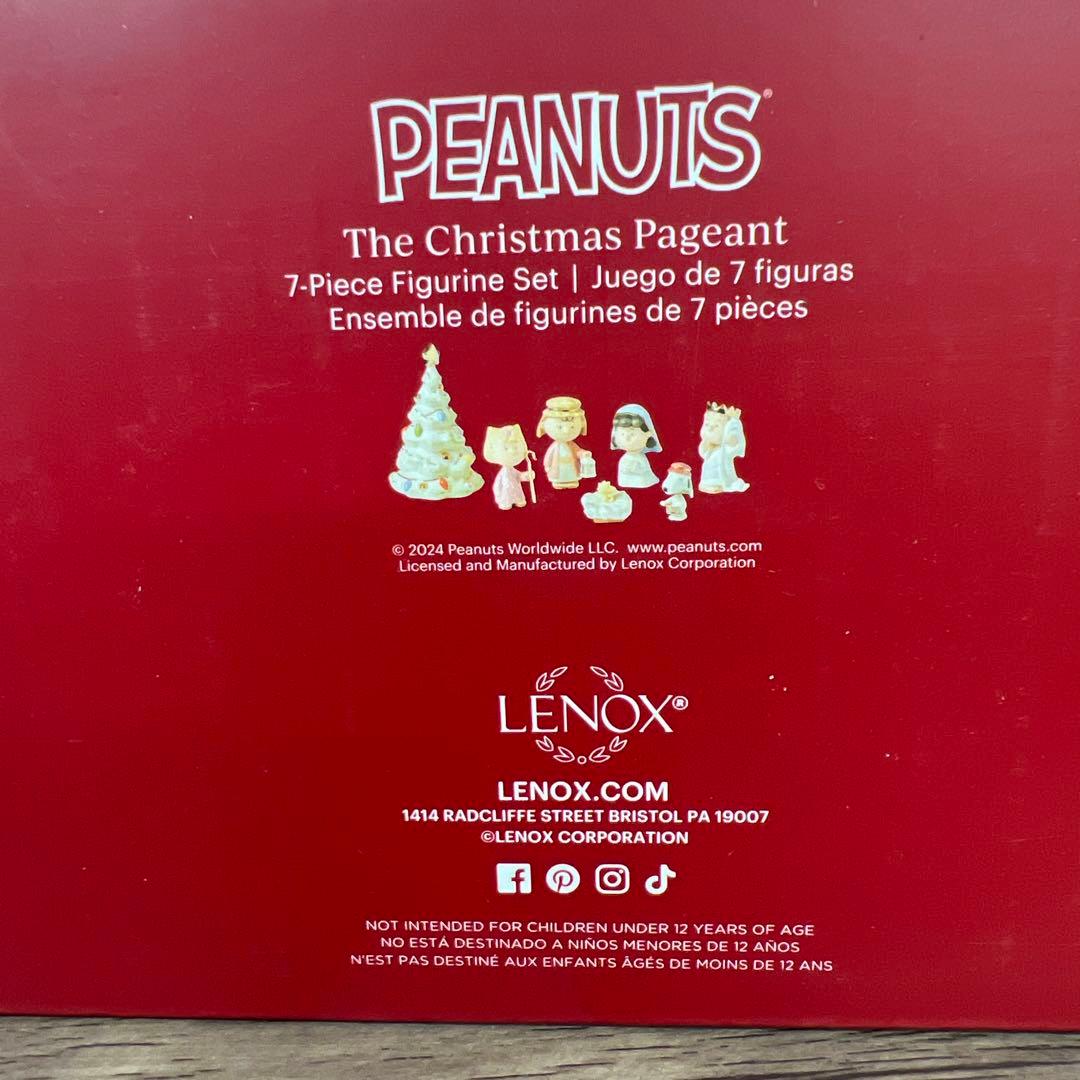 LENOX ピーナッツ　スヌーピークリスマス・ページェントの置物 7点