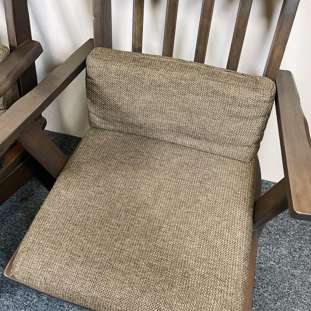 北欧レトロ ニトリ DCサザナミ 回転式 木製椅子 アームチェア 和モダン