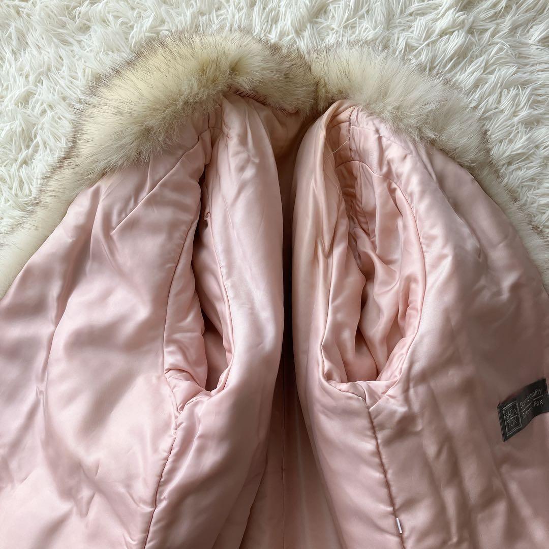 サガフォックス フォックスファー ファーコート リアルファー 本毛皮 銀サガ L