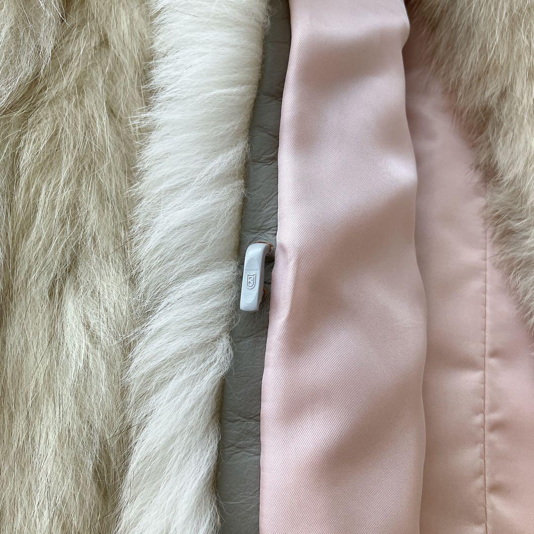 サガフォックス フォックスファー ファーコート リアルファー 本毛皮 銀サガ L