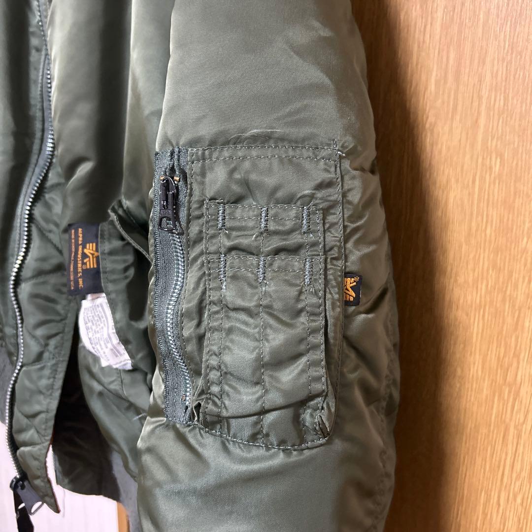 【90s USA製】ALPHA MA-1フライトジャケット Mサイズ 3本線タグ