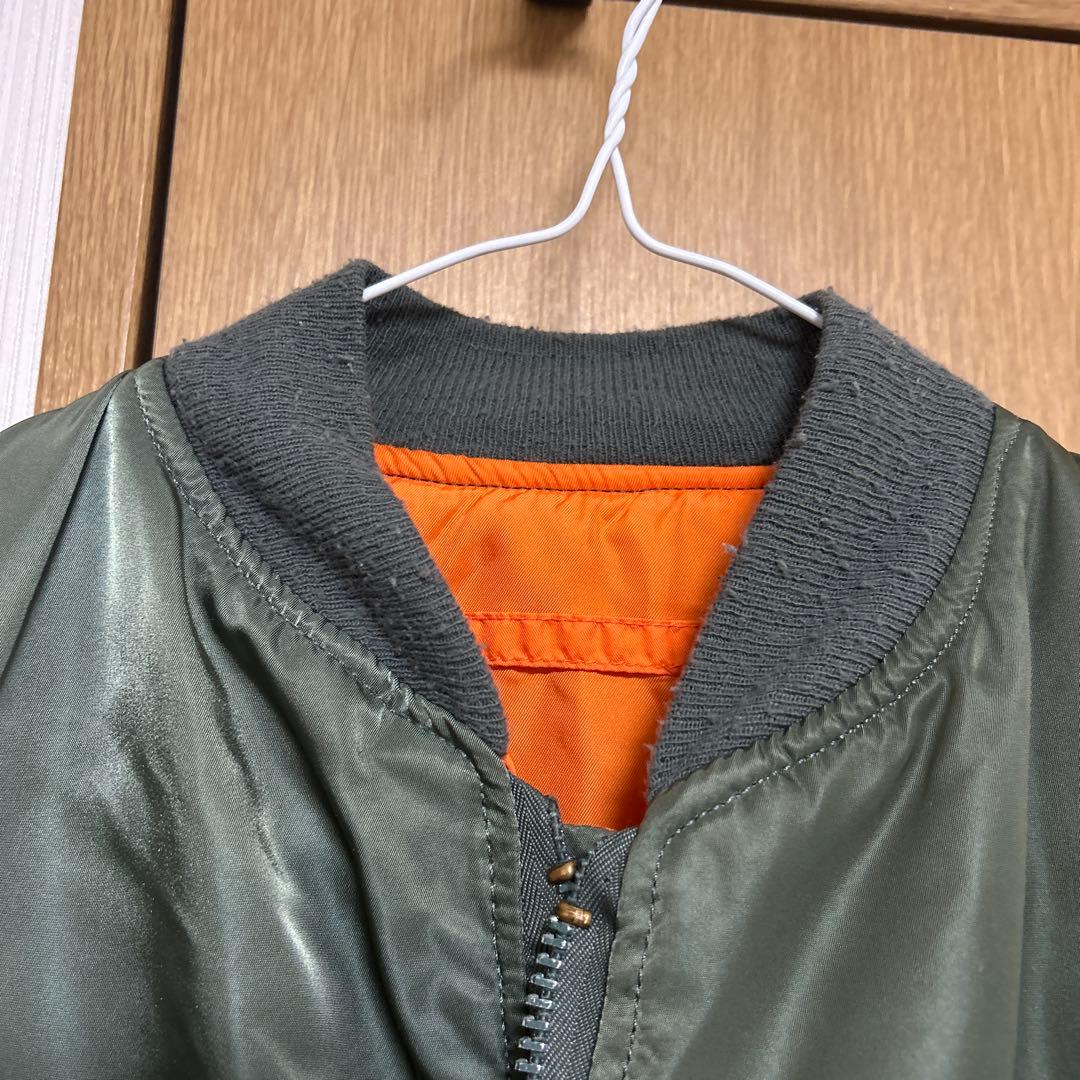 【90s USA製】ALPHA MA-1フライトジャケット Mサイズ 3本線タグ