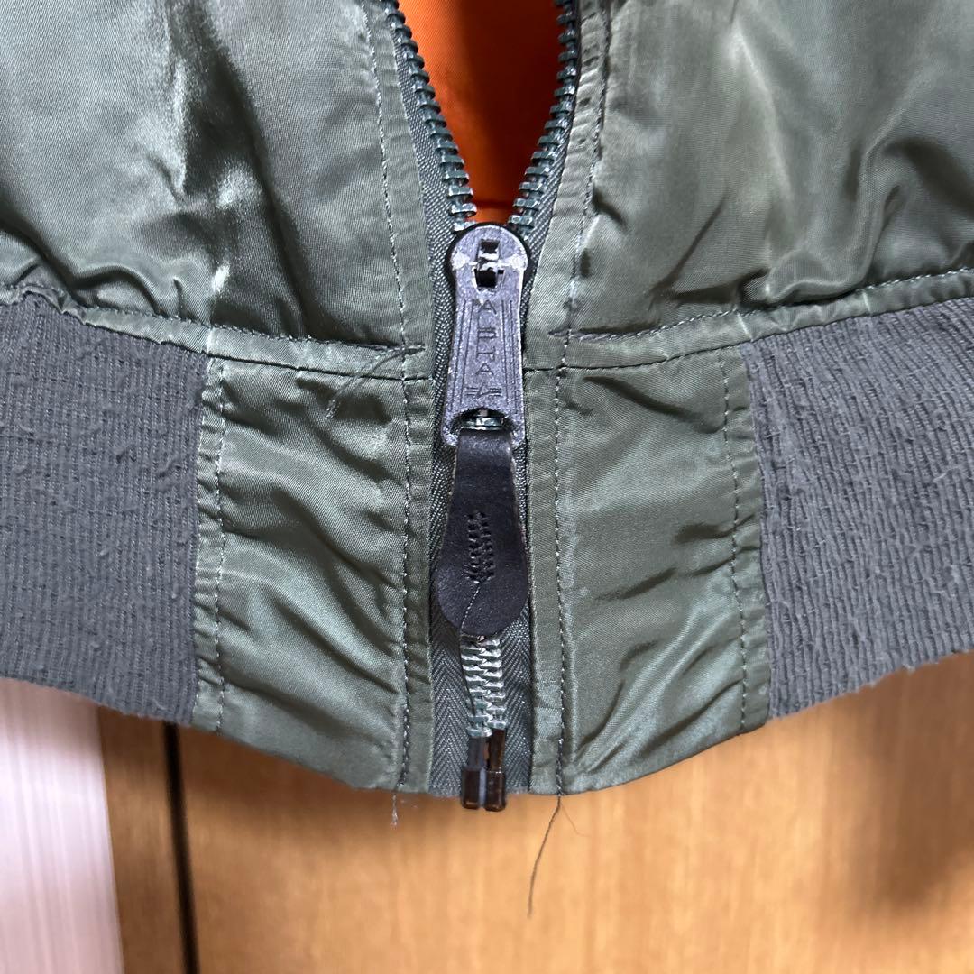 【90s USA製】ALPHA MA-1フライトジャケット Mサイズ 3本線タグ