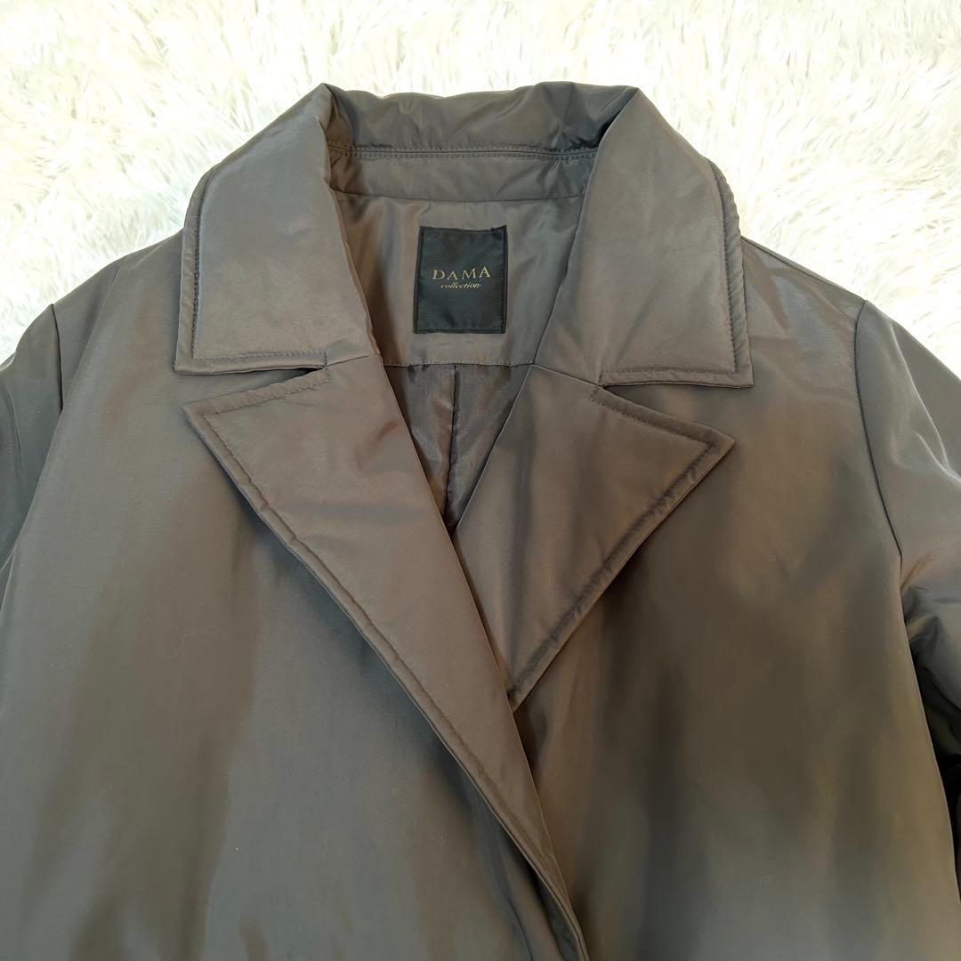 【新品】ダーマコレクション 撥水加工 中綿テーラード ロングコート９号ベルト付