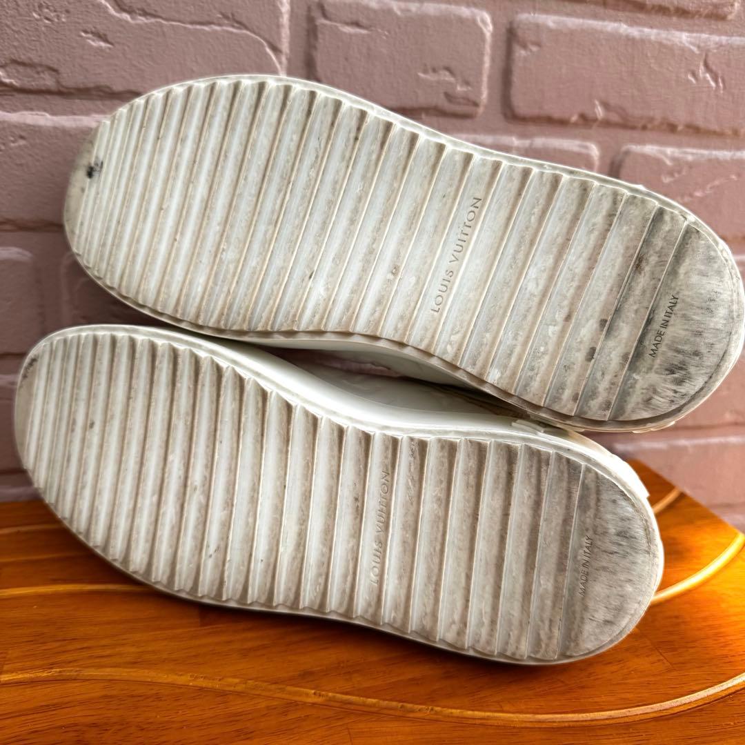 【美品】ルイヴィトン タイムアウトライン モノグラム×ダミエ レザースニーカー