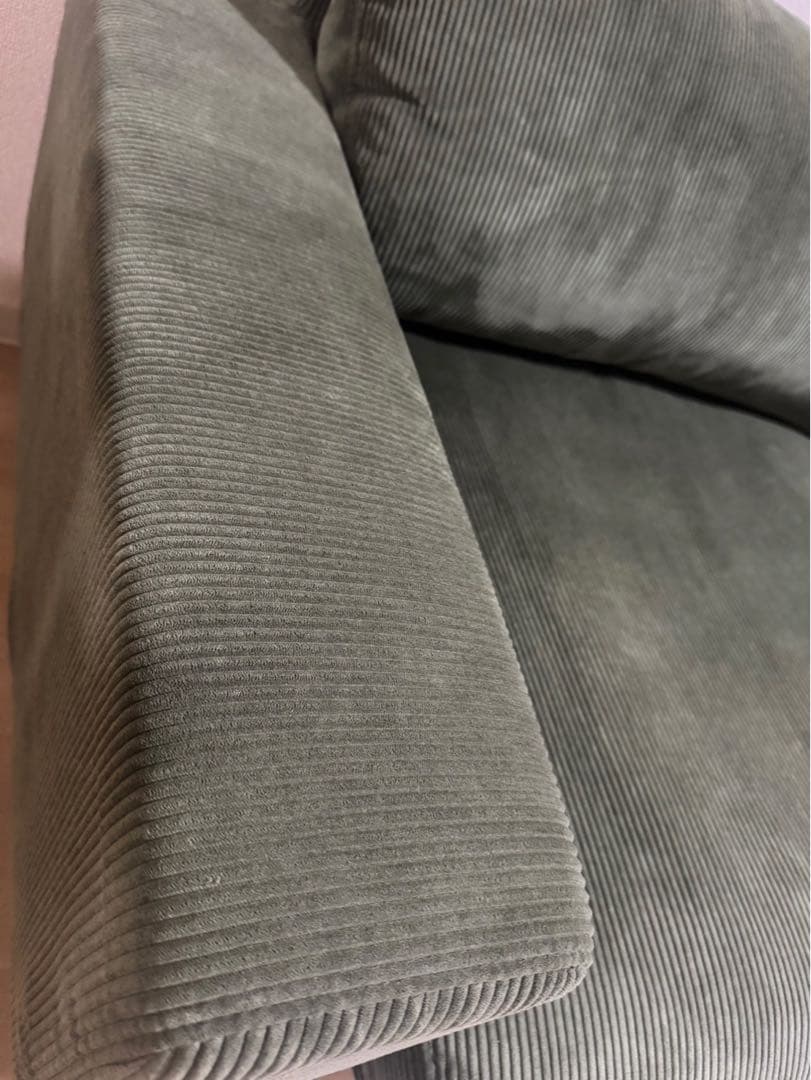 プルートソファ2.5人掛け オリーブグリーン（コーデュロイ）CRASH GATE