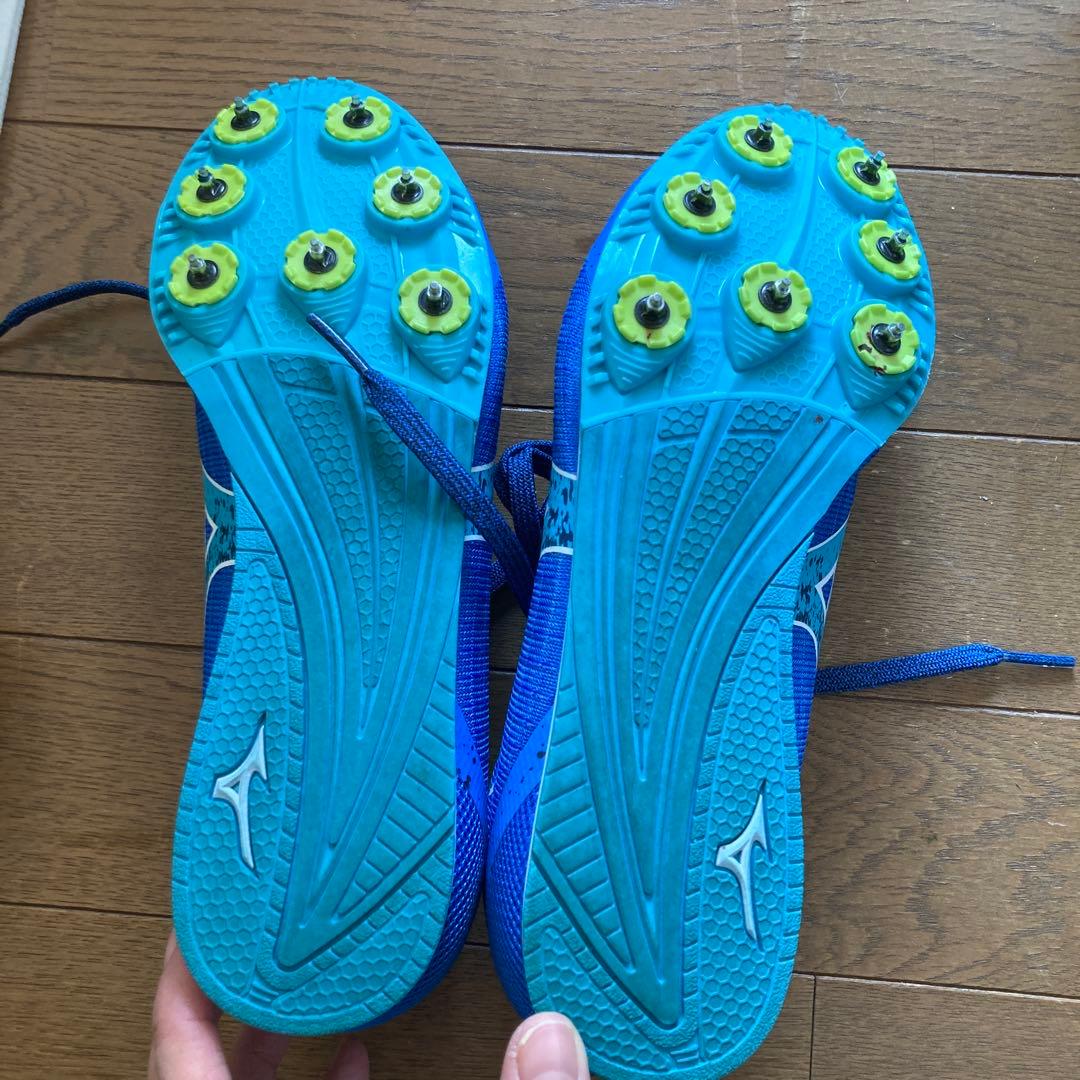 Mizuno 青 陸上シューズ スパイク付き