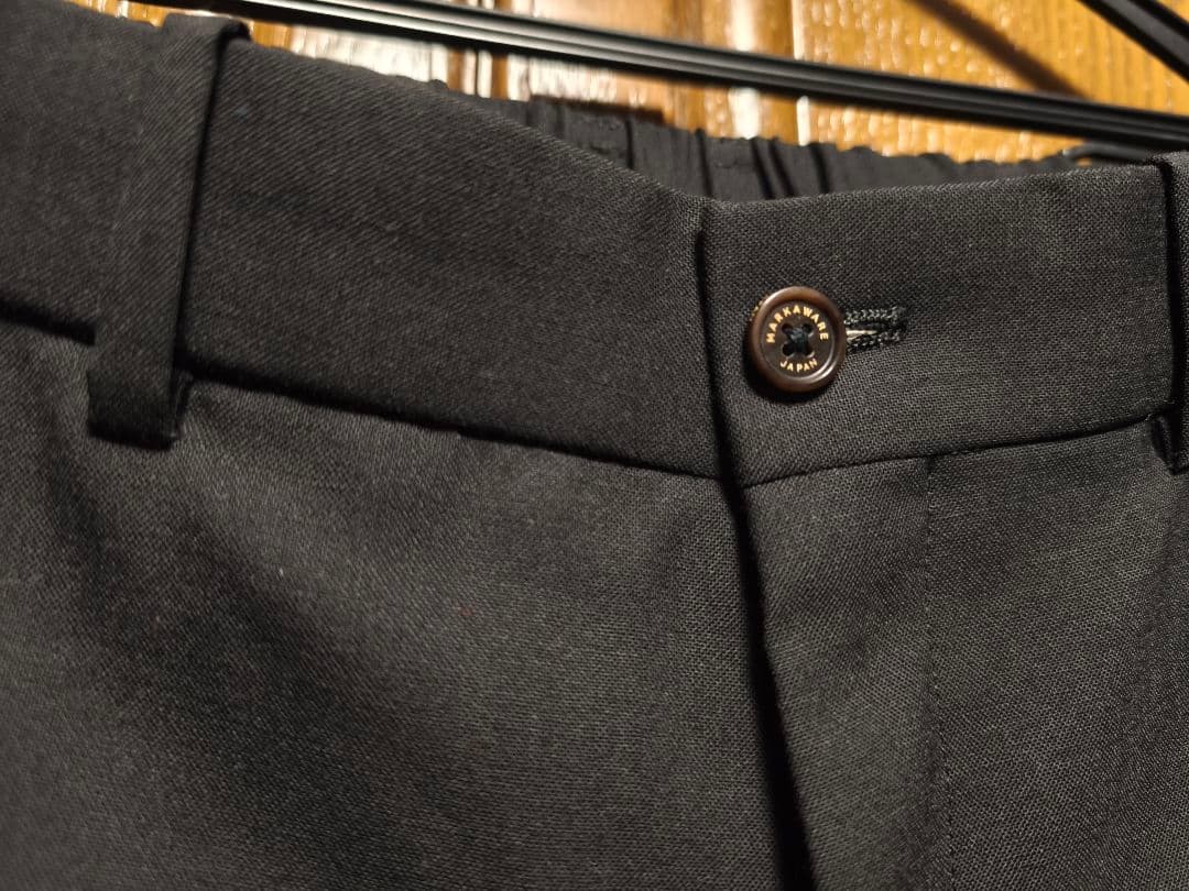 MARKAWARE ウールトロピカル　ストレートトラウザー　ブラック　サイズ1