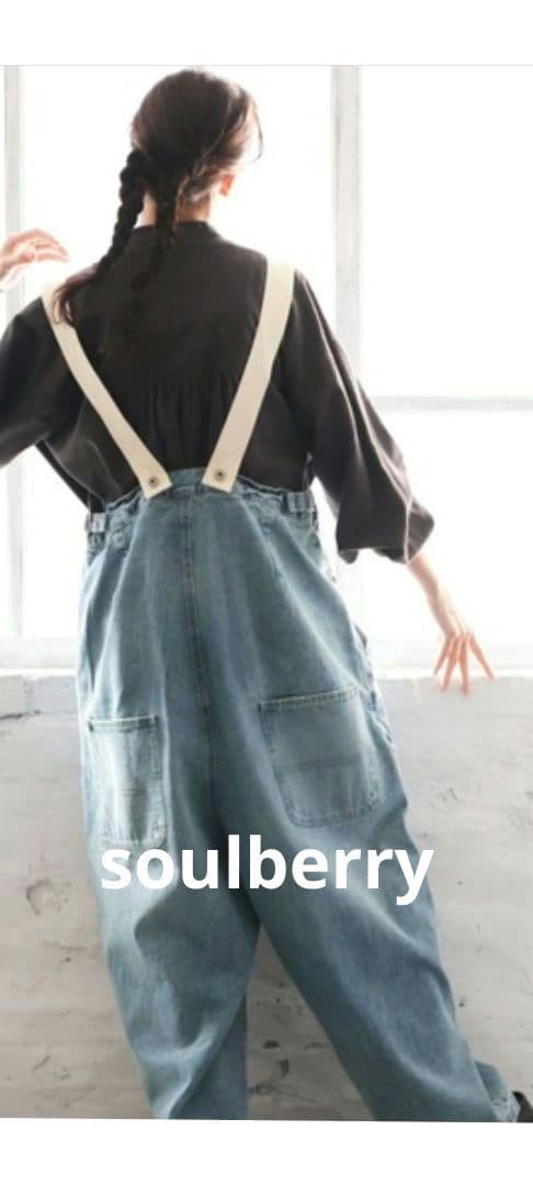 ✨️soulberry✨️サスペンダー付きデニムサロペットМ