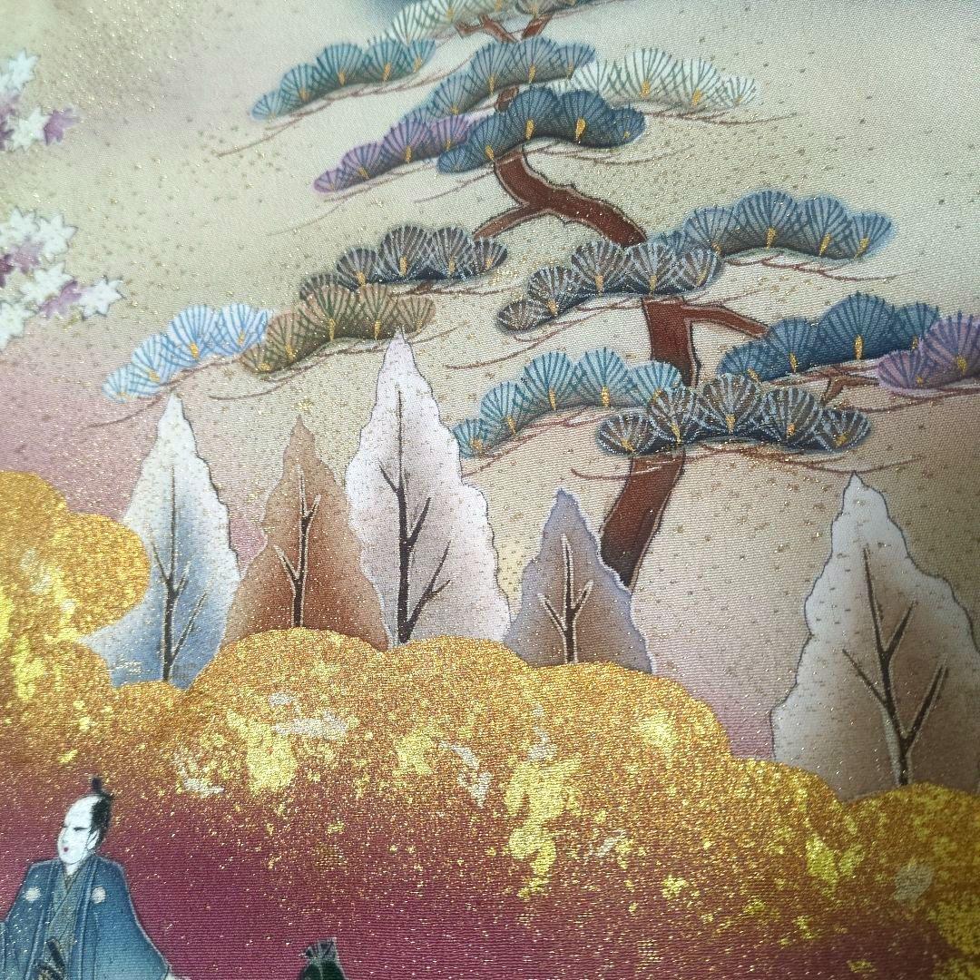 作家物 山車 松竹梅 グラデ 留袖リメイクフレアドレス