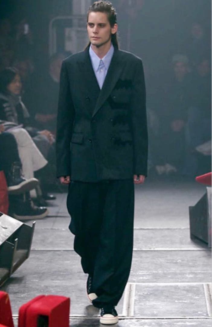 コムデギャルソンオムプリュス ポリ縮絨　ピークドラペル　テーラードジャケット