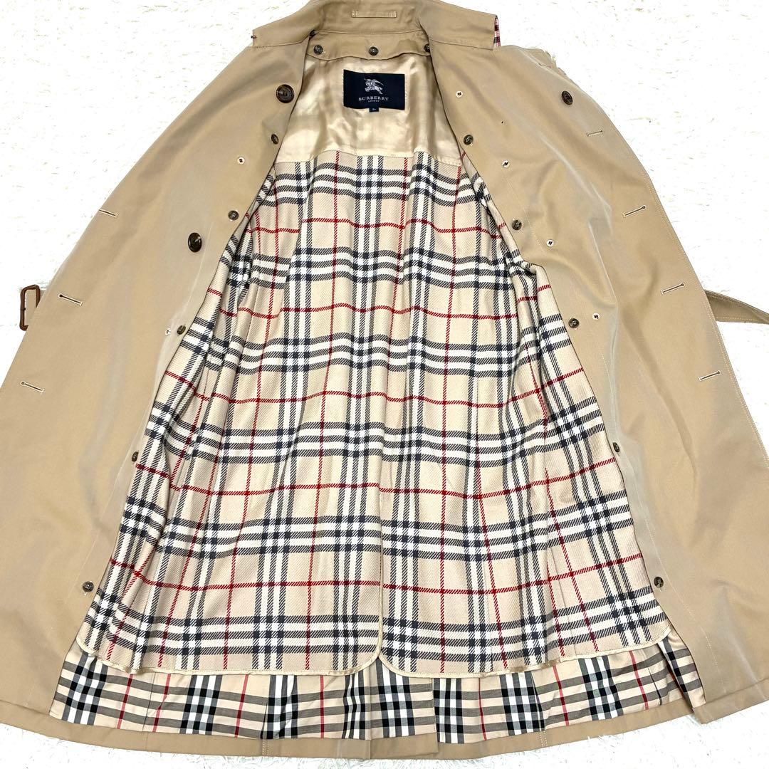 未使用に近い バーバリー ライナー付 トレンチコート ノバチェック ベルト 36