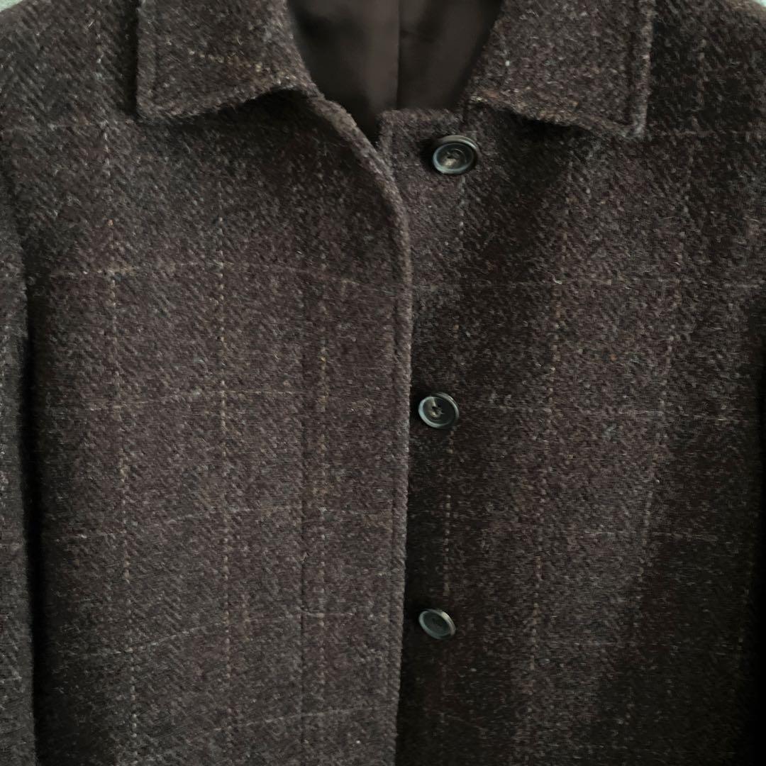 美品MHL コート マーガレットハウエル Harris Tweed ベルト付き