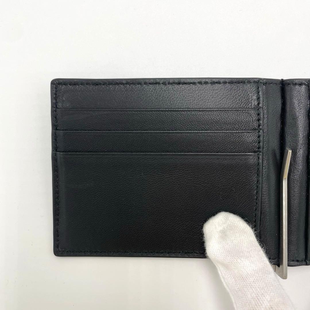 【超美品】SAINTLAURENT サンローラン マネークリップ クロコ型押し