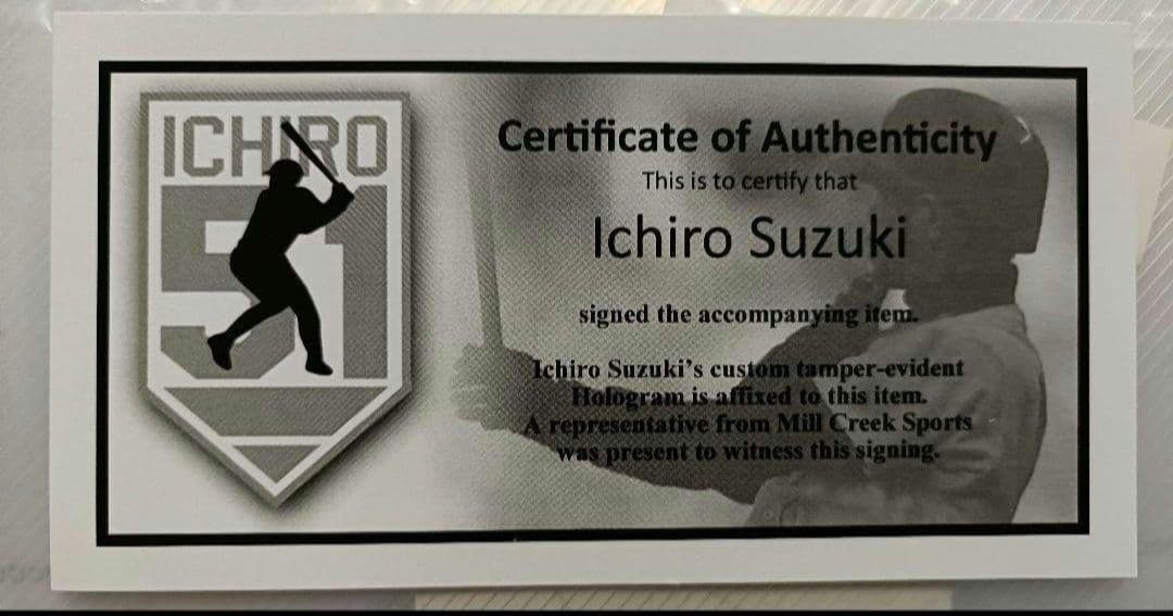 【証明あり】イチロー／直筆サイン／ユニフォーム／シアトル・マリナーズ