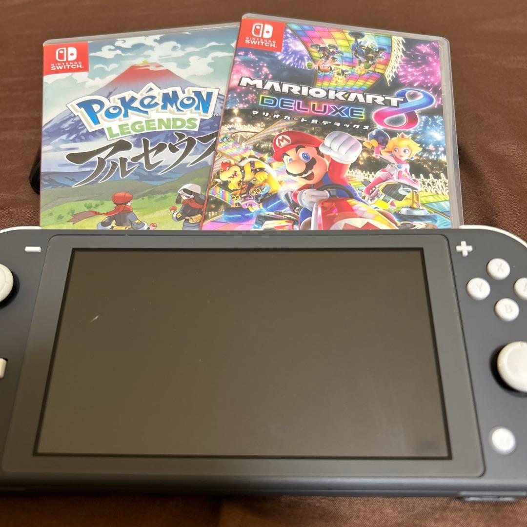 Switch Lite グレー 本体Pokemonアルセウス/マリオカート8