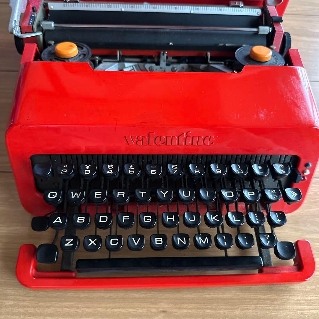 valentfine 赤 タイプライター バケツ