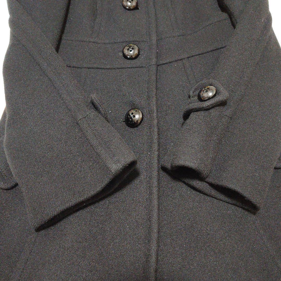 バーバリーブルーレーベル　黒ロングコート38