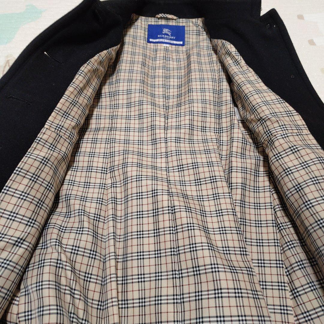 バーバリーブルーレーベル　黒ロングコート38