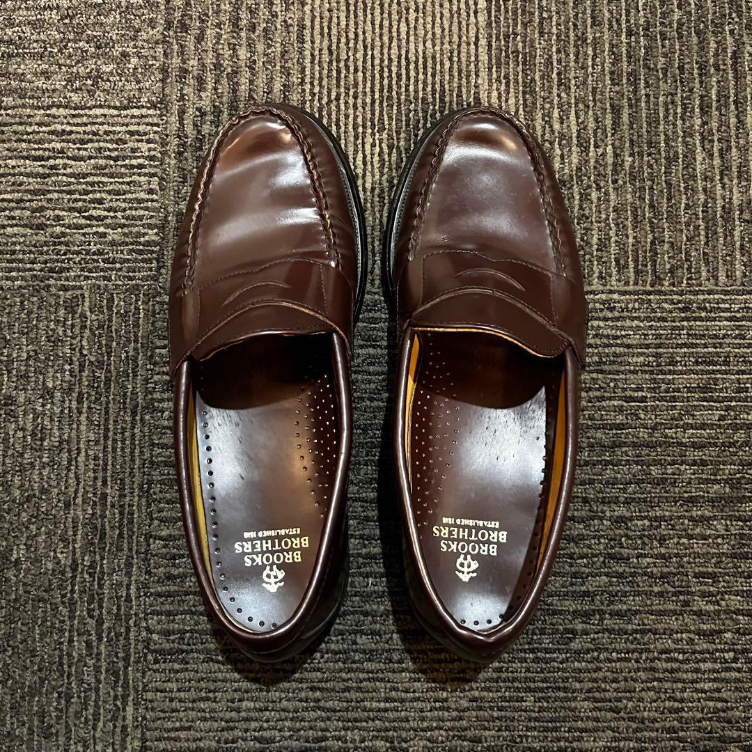 美品 Brooks Brothers ブラウンローファー 9D