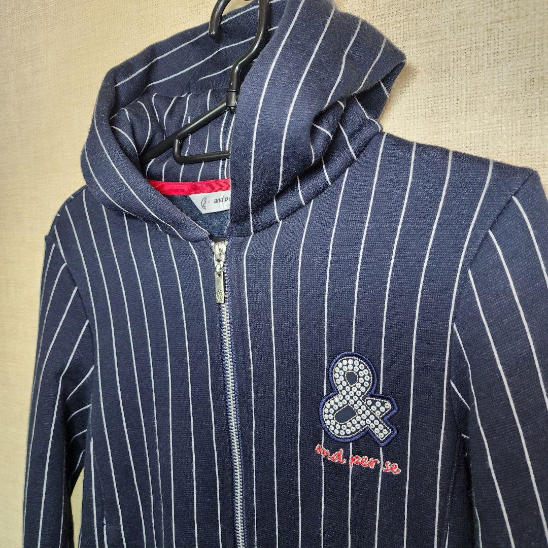 美品 and per se アンパスィ 裏ボア パーカー セットアップ 防寒 M