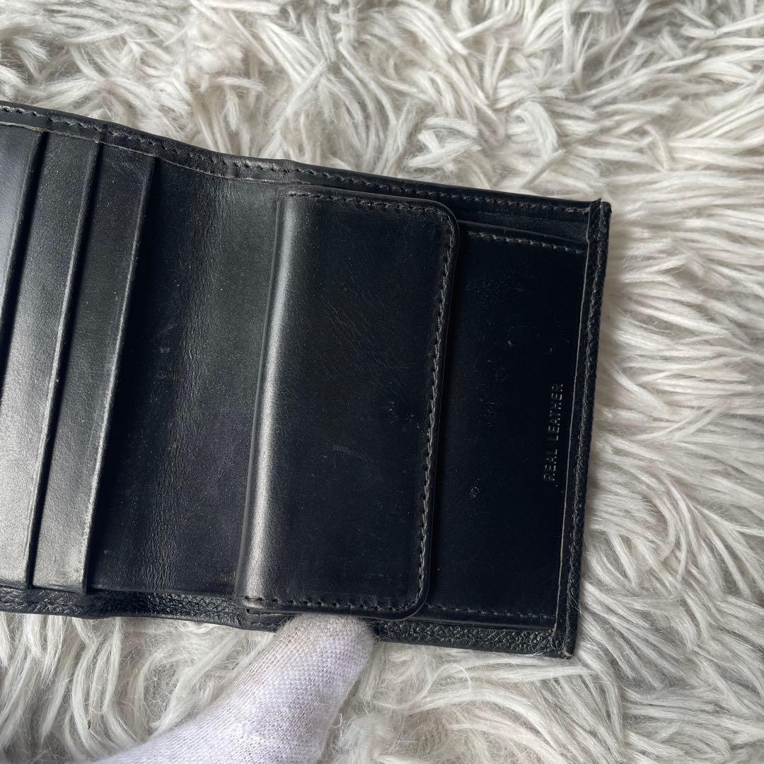 【美品】ホワイトハウスコックス 三つ折り 財布 ブラック