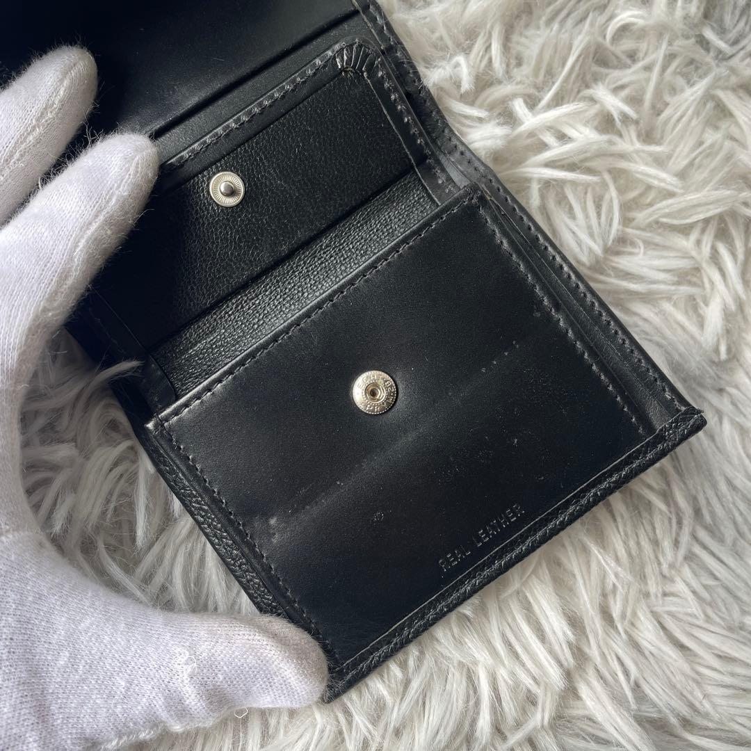 【美品】ホワイトハウスコックス 三つ折り 財布 ブラック