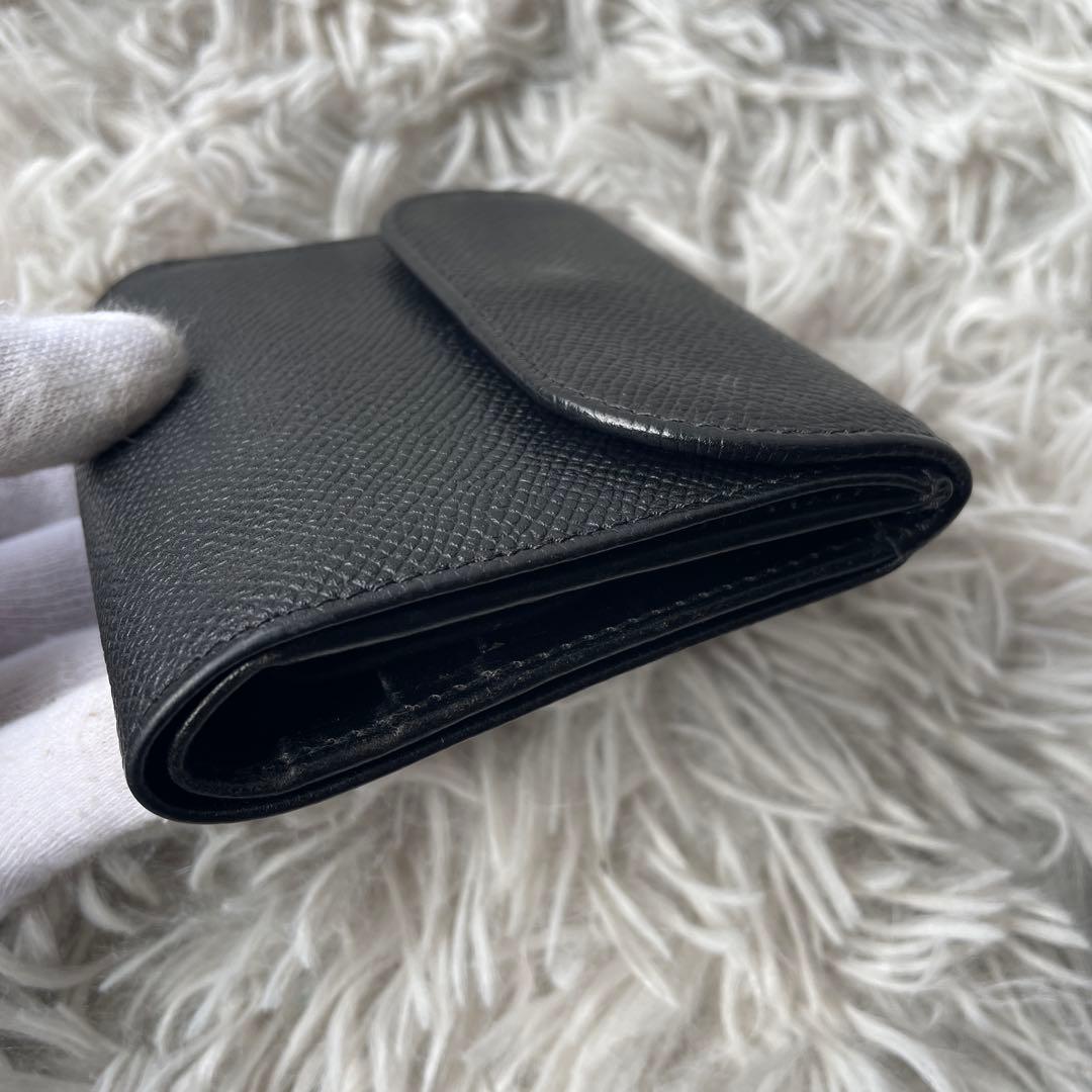 【美品】ホワイトハウスコックス 三つ折り 財布 ブラック