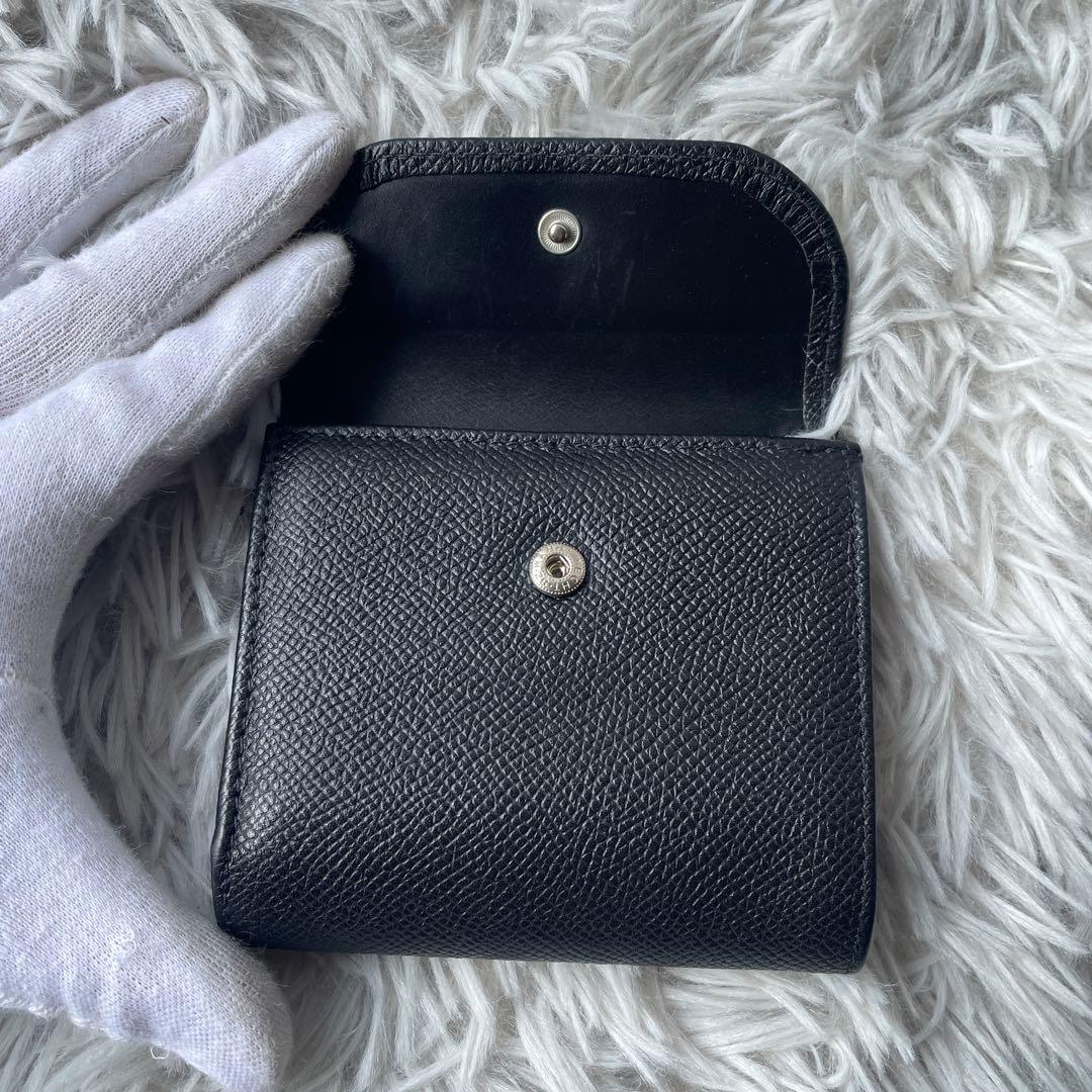 【美品】ホワイトハウスコックス 三つ折り 財布 ブラック