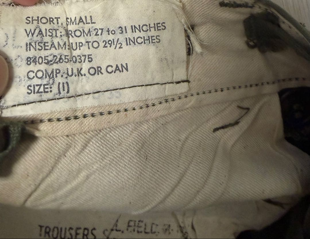 50s US.ARMY M51フィールドパンツ　SMALL SHORT s-s