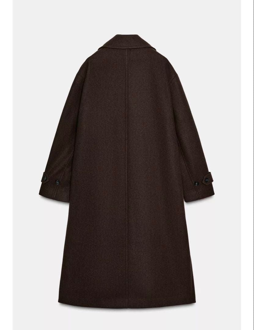 トリトリ★ZARA★ザラ★ソフトオーバーサイズコート★ブラウン★XL