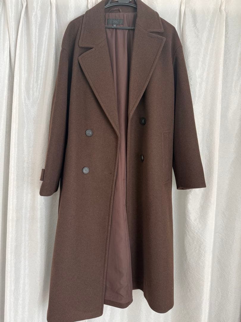 トリトリ★ZARA★ザラ★ソフトオーバーサイズコート★ブラウン★XL