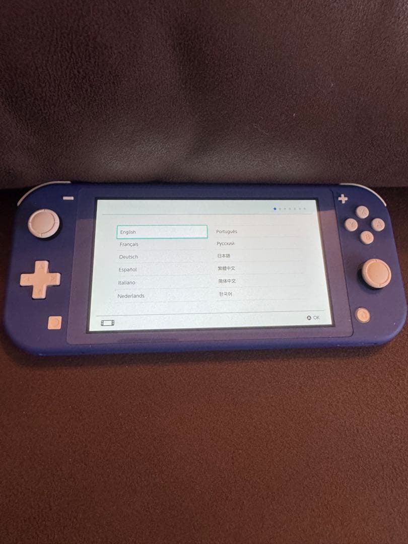 NintendoSwitchLite青ハンドグリップカバー　箱有ACアダプター無