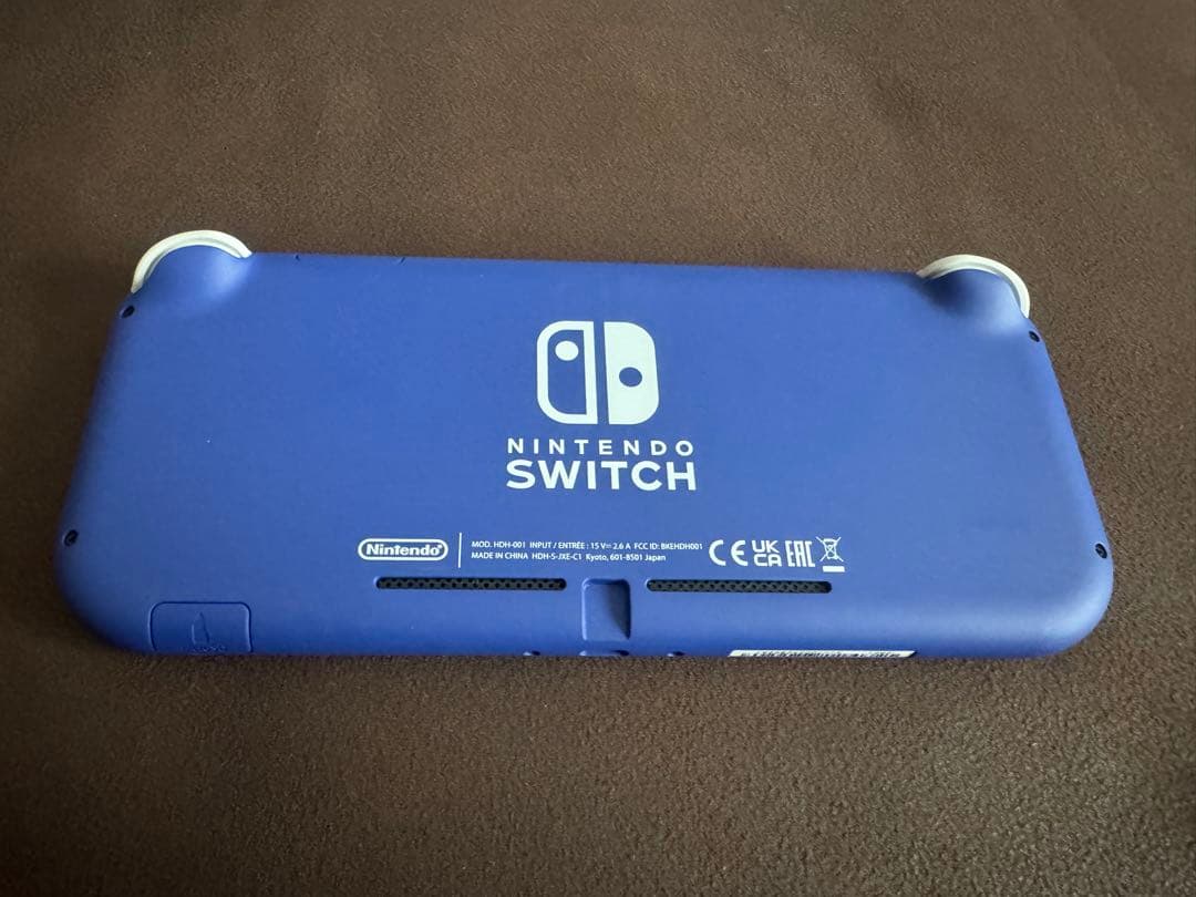 NintendoSwitchLite青ハンドグリップカバー　箱有ACアダプター無