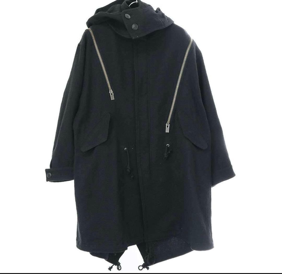 Yohji Yamamoto FEMME ウールフーデッドコート