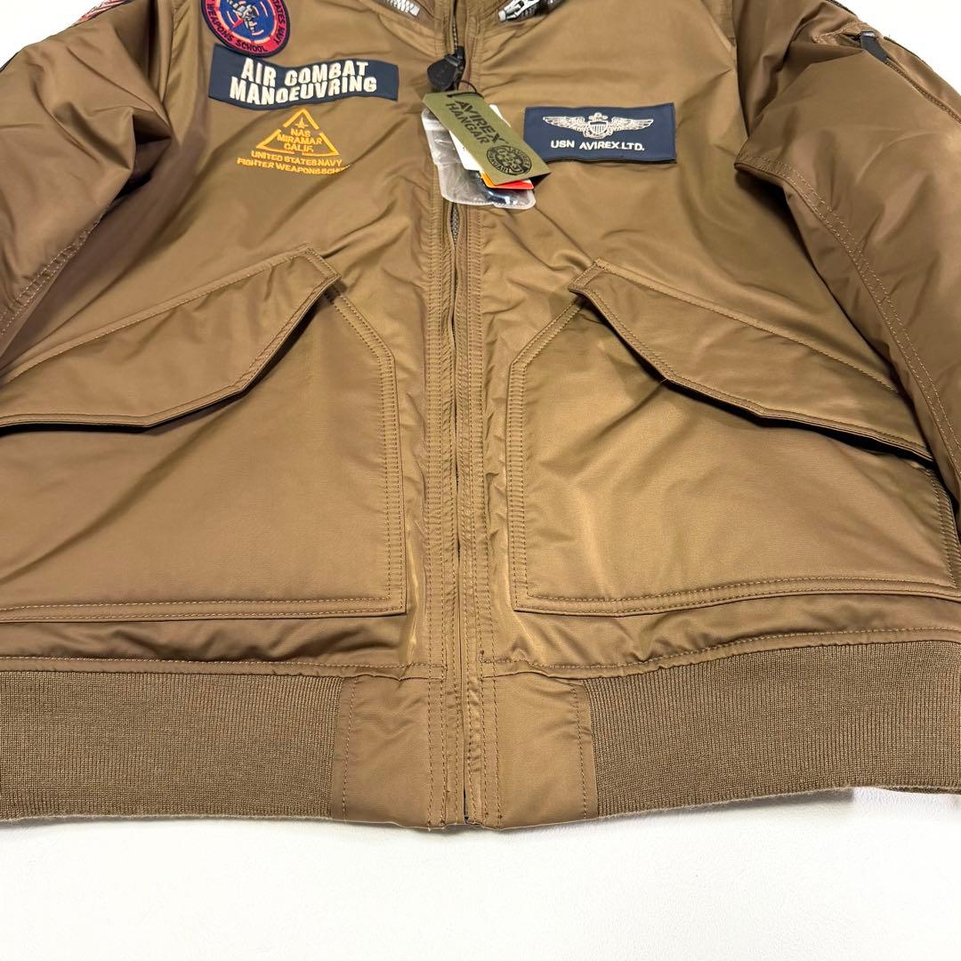 アヴィレックス フライトジャケット トップガン タグ付き ブラウン 2XL