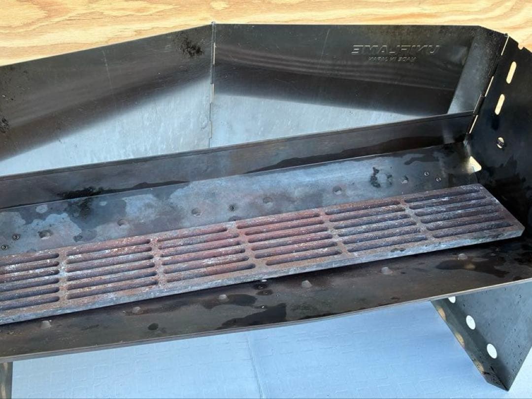 ユニフレーム 薪グリルラージ 、ブリッジ、ハンドメイド車載ケース付き