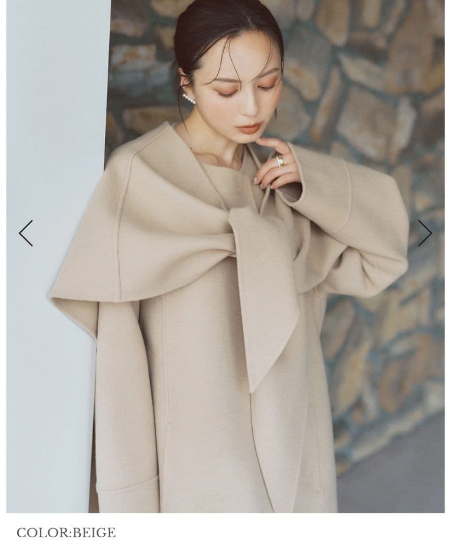 anuans⭐リバーウールミドルマフラーコート