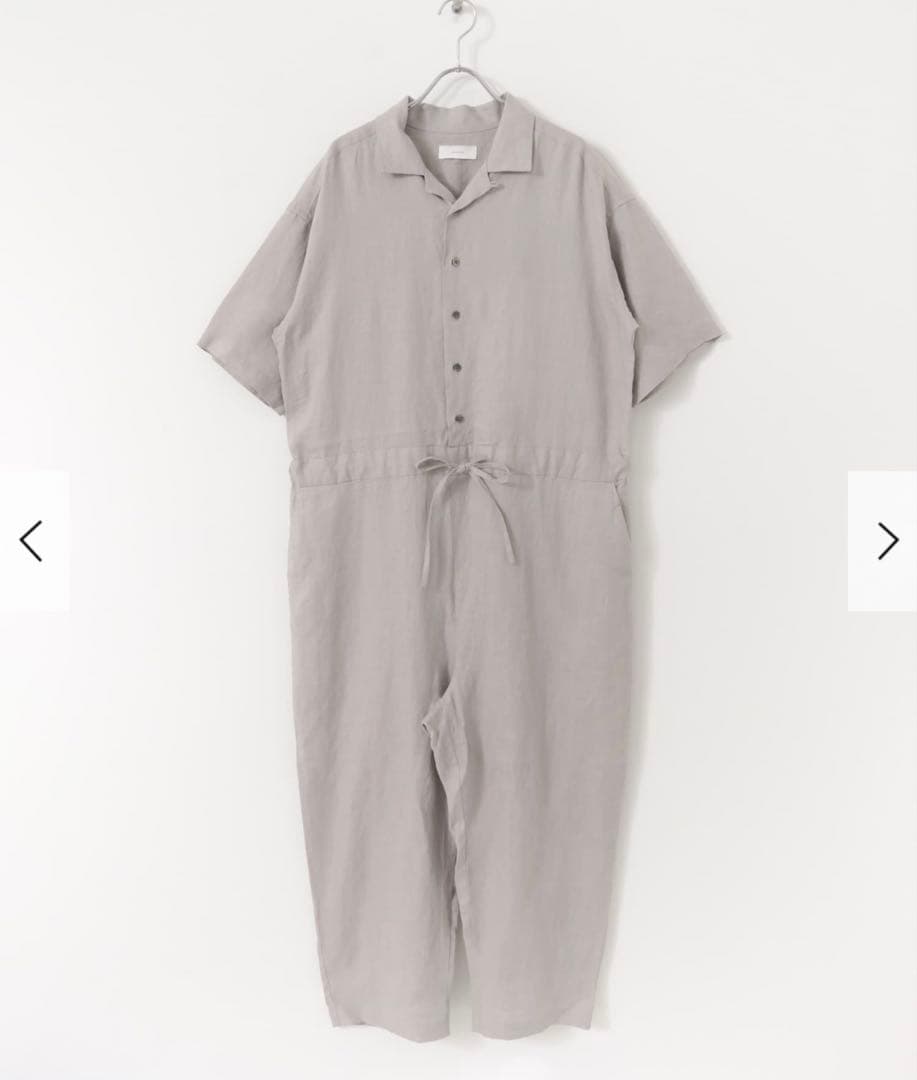 【新品】かぐれ リネンハーフスリーブオールインワン/ GREGE