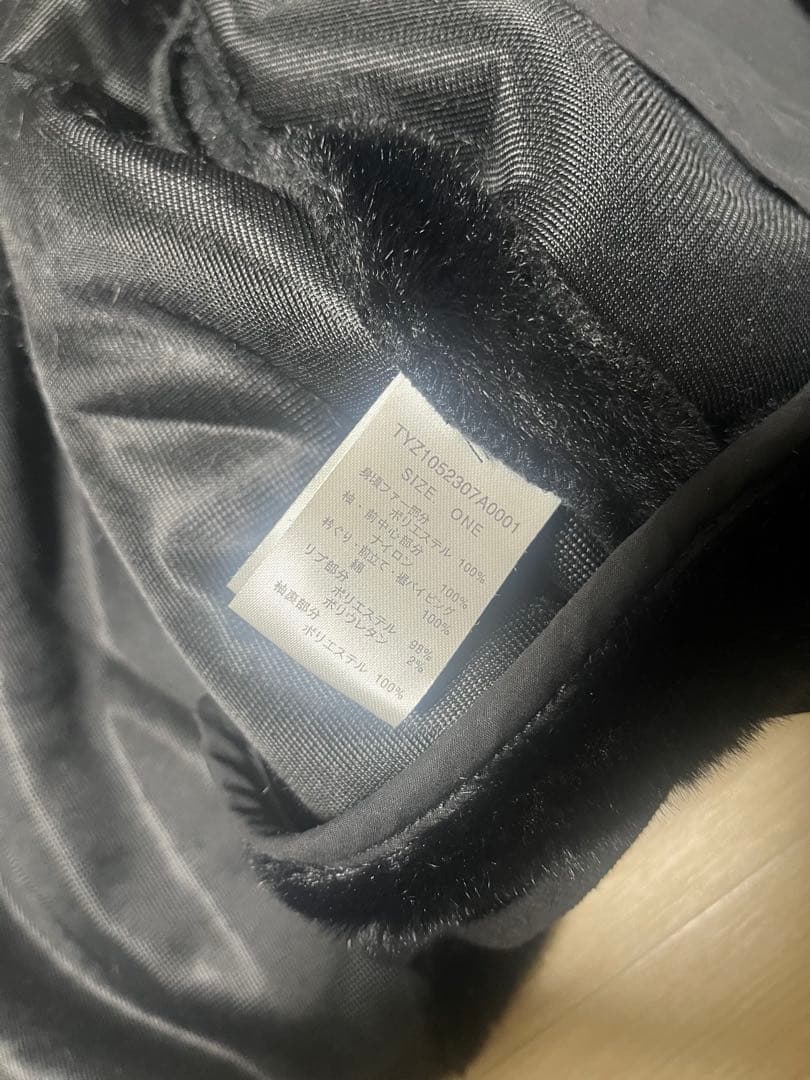 【etsinta】ファー切替ショートスタンドジャケット