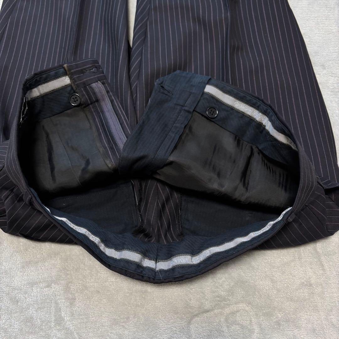 美品✨52 XXL位 ジョルジオアルマーニ セットアップスーツ ストライプ 紺