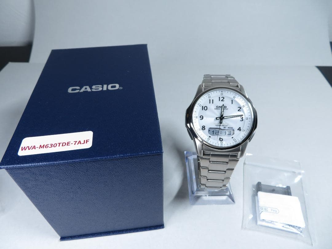 未使用 チタン カシオ ウェーブセプターソーラー電波 マルチバンド6 シルバー