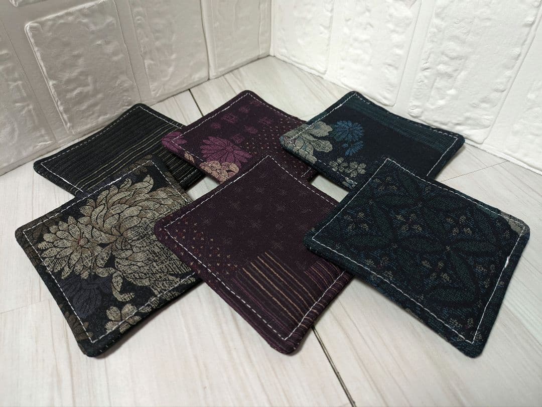 ハンドメイド【927】リバーシブル布コースター50枚セット