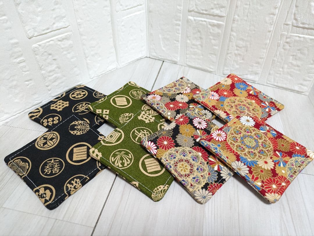 ハンドメイド【927】リバーシブル布コースター50枚セット