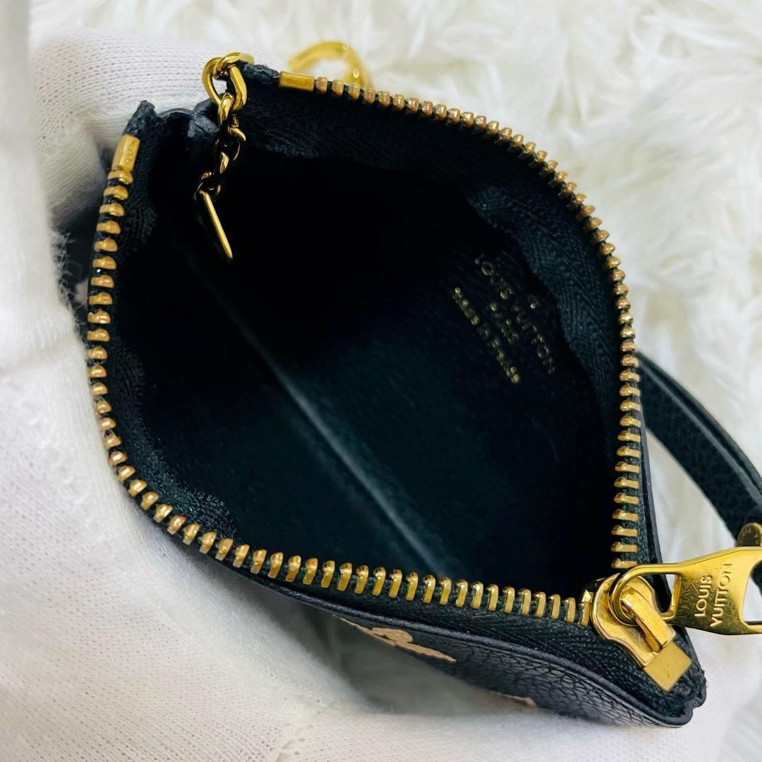 極美✨ルイヴィトン ケース ポシェットクレ アンプラント レザー ブラック
