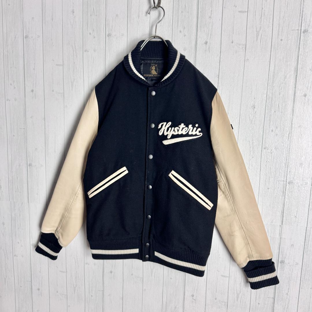 【高級モデル☆ヒスガール】ヒステリックグラマー ワッペン刺繍 革スタジャン