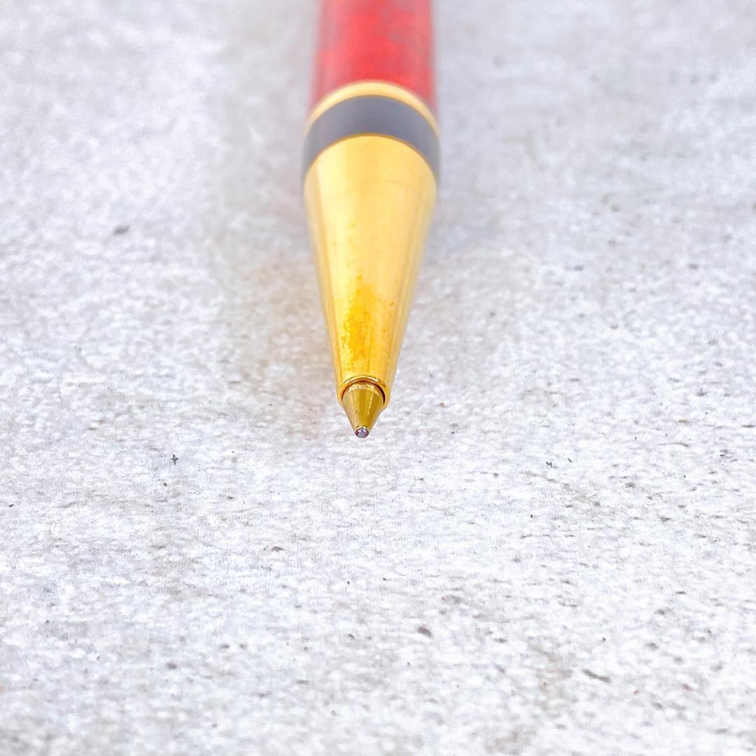 PARKER パーカー デュオフォールド 赤マーブル ゴールドカラーボールペン