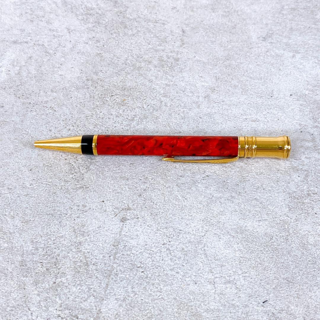 PARKER パーカー デュオフォールド 赤マーブル ゴールドカラーボールペン